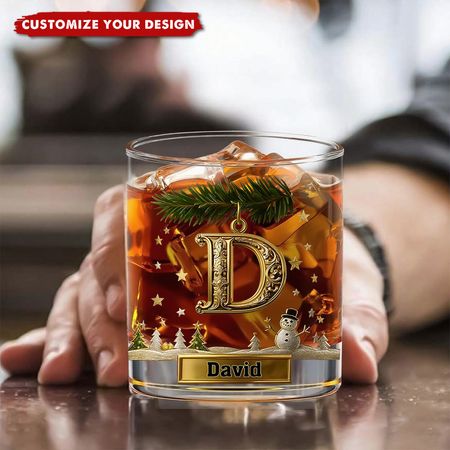 Frohe Weihnachten – Personalisiertes Familien-Whiskeyglas